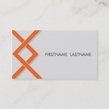 Orange Knot Personal Networking Business Cards by rheasdesigns at Zazzle