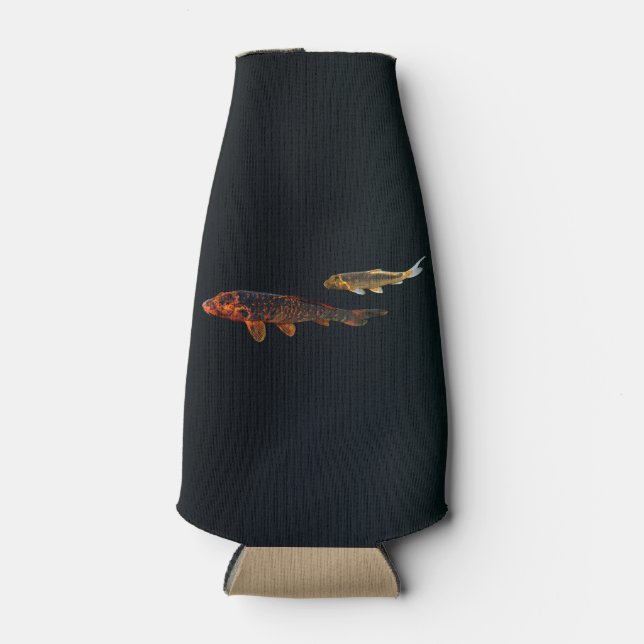 Orange Koi and Gold Koi Bottle Cooler (Front)
