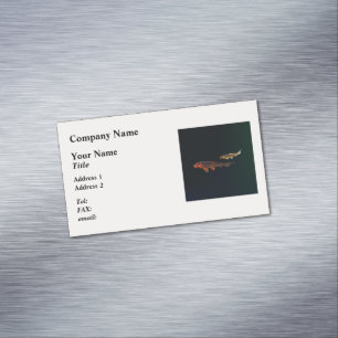 Orange Koi and Gold Koi Business Card Magnet