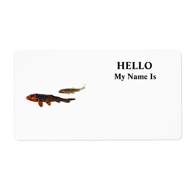 Orange Koi and Gold Koi Label (Front)