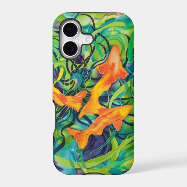 Orange Koi Iphone Case (Back)