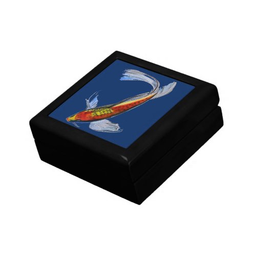 Orange Koi Japanese watercolour carp art Gift Box