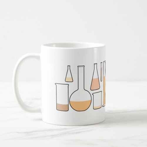 Orange Laboratory Glassware Coffee Mug