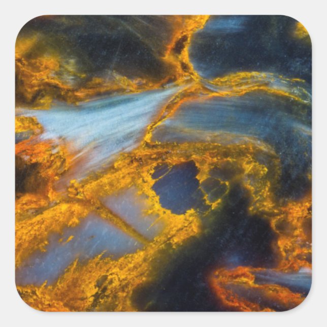 Orange Laced Pietersite Square Sticker (Front)