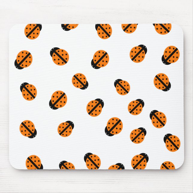 Orange Lady Bug Mousepad (Front)