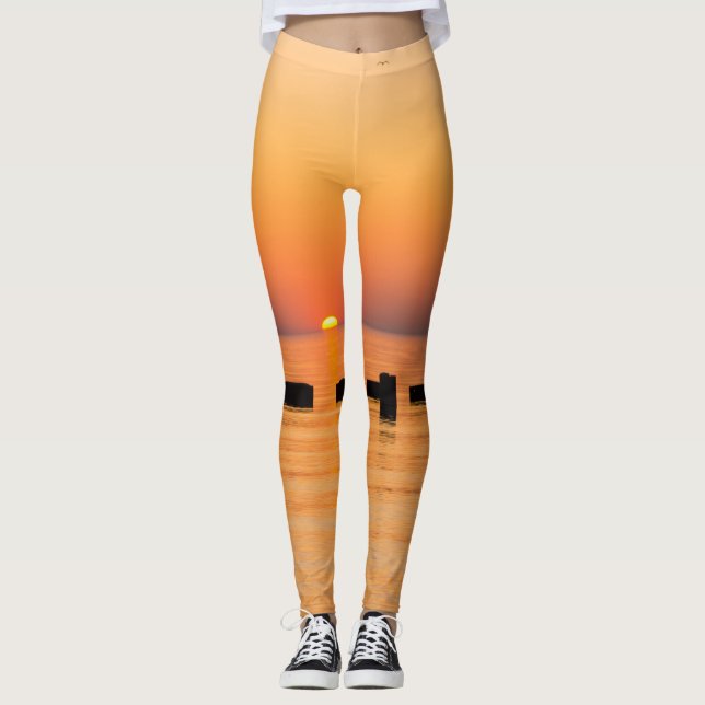 Orange Lake Sunrise Leggings (Front)