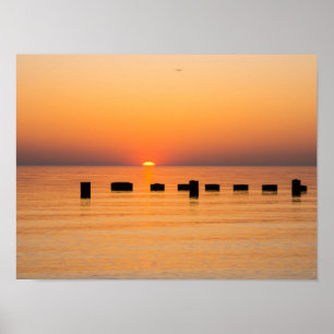 Orange Lake Sunrise Poster