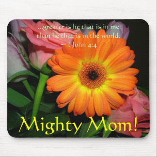 orange lala pink roses, Mighty Mom!, ...greater... Mouse Pad