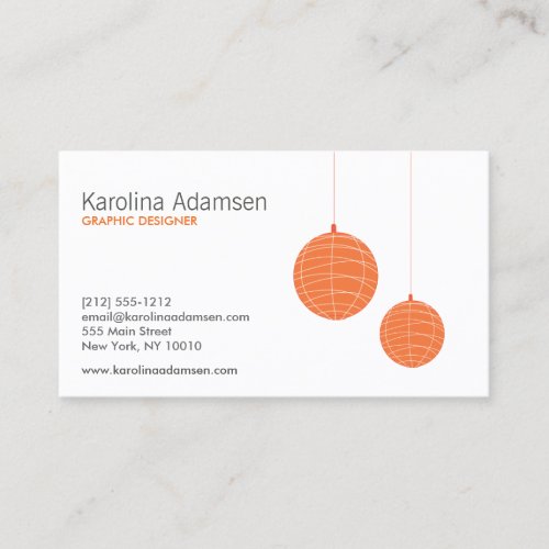 ORANGE LANTERNS BUSINESS CARD TEMPLATES