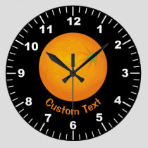 Orange Large Clock