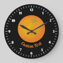 Orange Large Clock