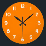 Orange Large Clock<br><div class="desc">A bright solid orange.</div>