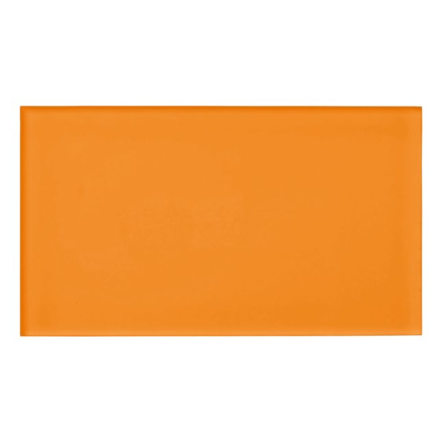 Orange Large Rectangle Name Tag (Front)