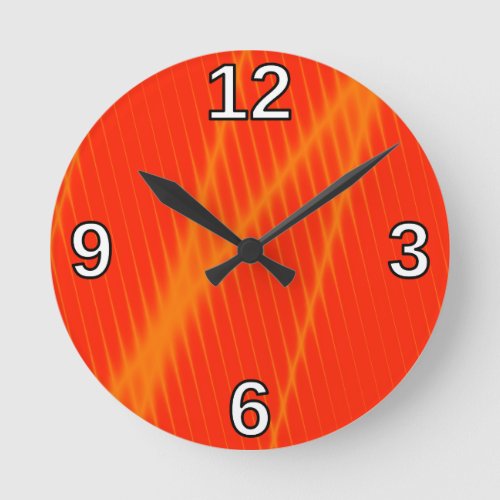 Orange Laser Beam Look Lines on Orangish_Red Clock