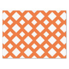 Orange Lattice on White Tissue Paper