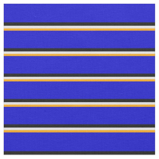 Orange, Lavender, Black, and Blue Stripes Pattern Fabric