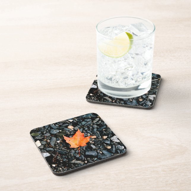 Orange Leaf  Beverage Coaster (Right Side)