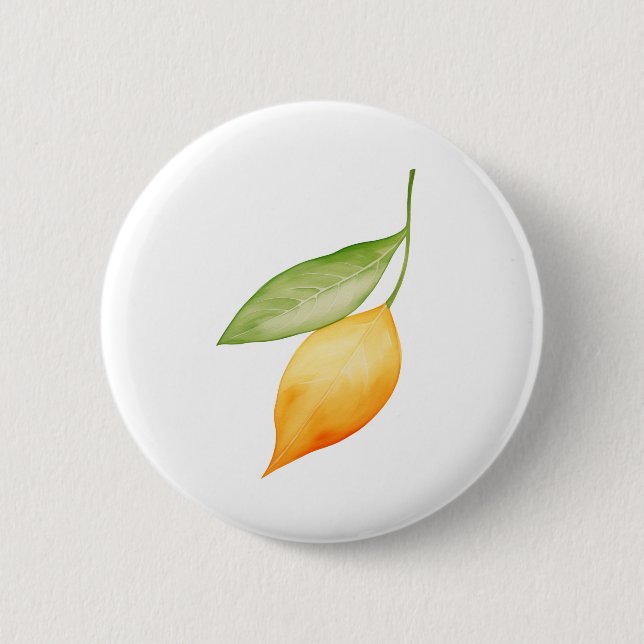 Orange Leaf Button (Front)