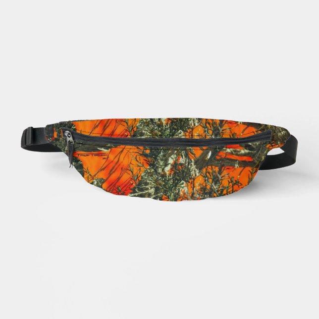 Orange Leaf Camouflage  Fanny Pack (Front)