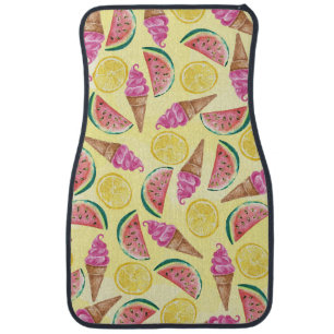 Orange Leaf Car Floor Mat