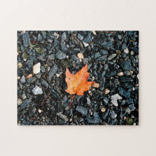 Orange Leaf Jigsaw Puzzle