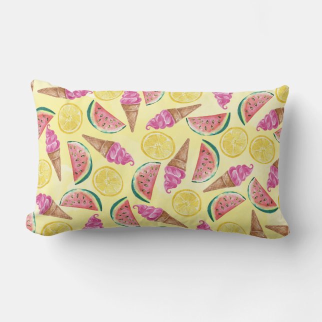 Orange Leaf Lumbar Pillow (Front)