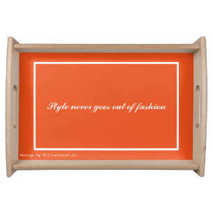 Orange leaflet serving tray