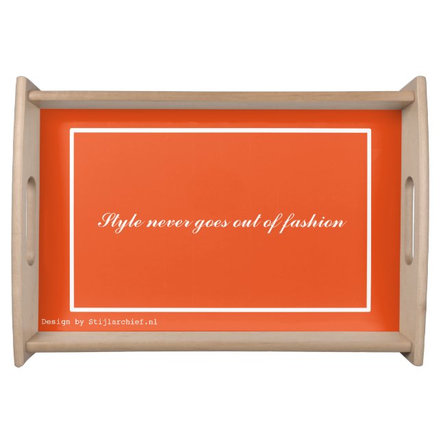 Orange leaflet serving tray (Front)