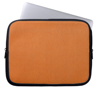 Orange Leather Look Laptop Sleeve