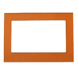 Orange Leather Look Magnetic Frame