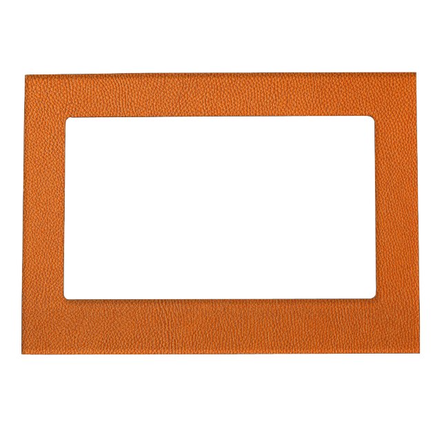 Orange Leather Look Magnetic Frame (Front)