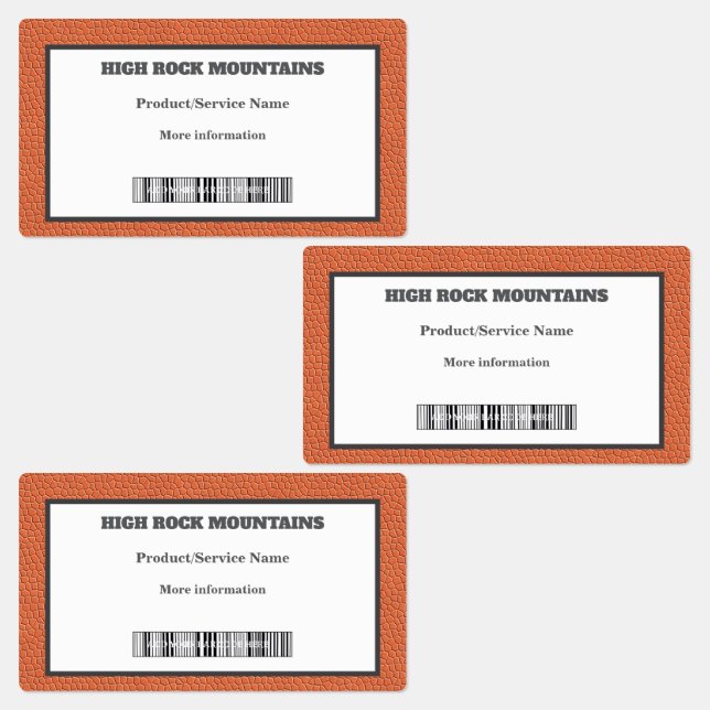 Orange Leather Safe Brand Labels (Group)