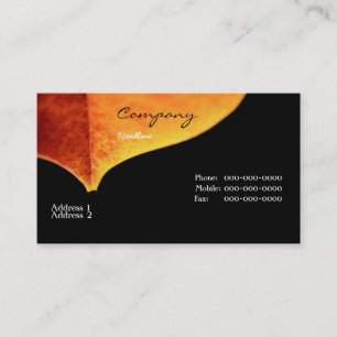 Orange Leave Business Card