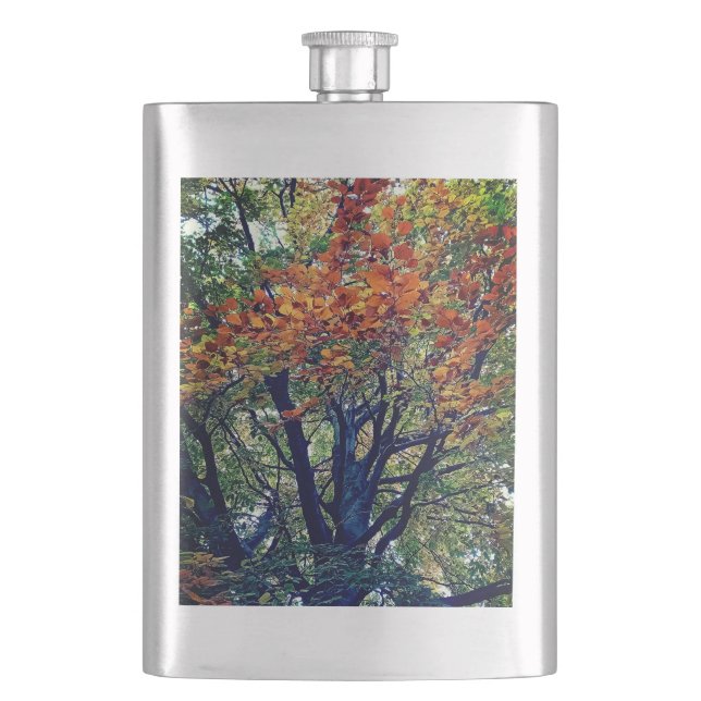 Orange leaves  flask (Front)