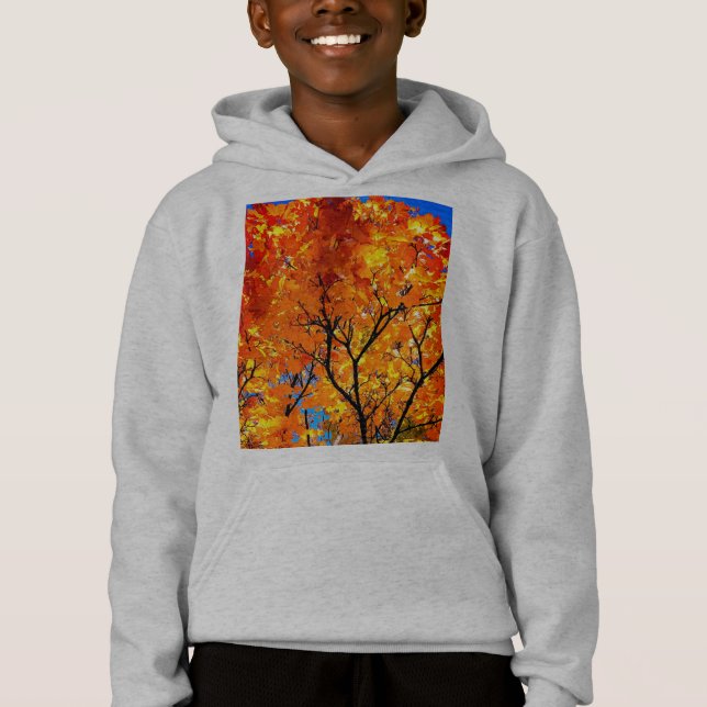 Orange leaves hoodie (Front)