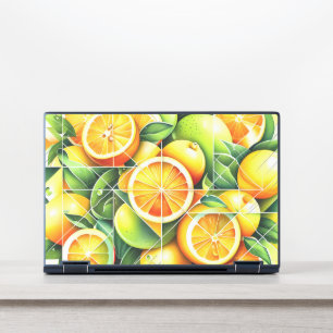 Orange Lemon Botanical Citrus Geometric HP Laptop Skin