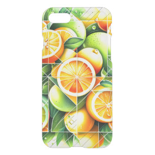 Orange Lemon Botanical Citrus Geometric iPhone SE/8/7 Case