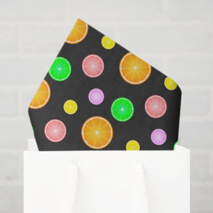 Orange lemon lime grapefruit summer party pattern tissue paper