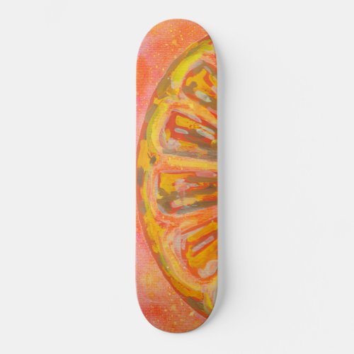 Orange Lemonade Slice Skateboard