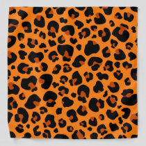 Orange Leopard Cheetah Skin Print Pattern Bandana