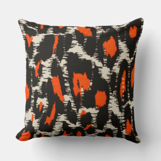 Orange Leopard Pillow