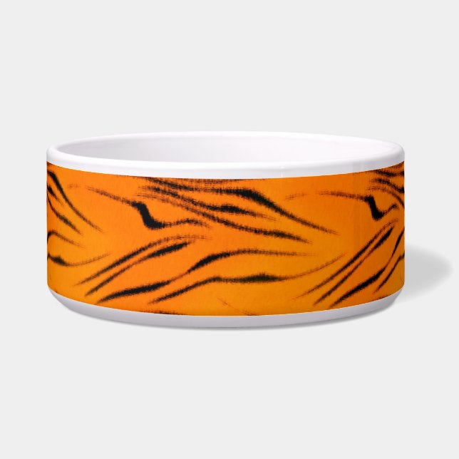 Orange Leopard Print Bowl (Front)