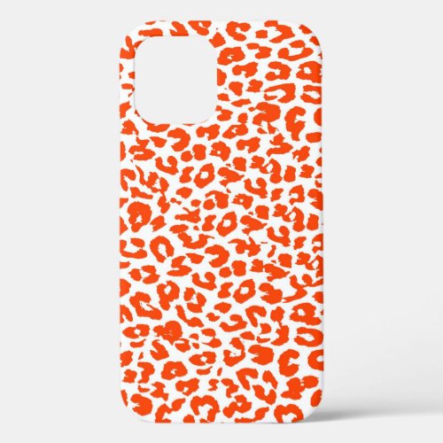 Orange Leopard Print Skin Fur iPhone 12 Pro Case