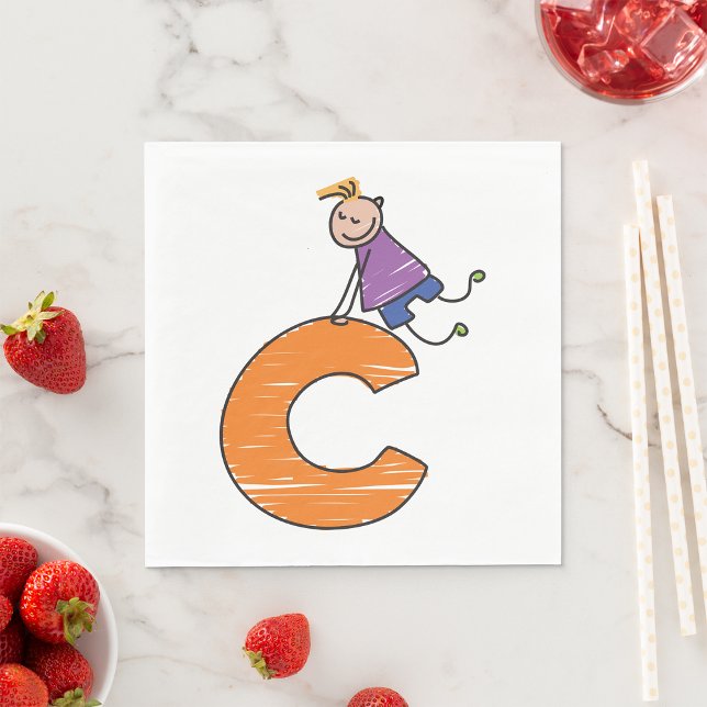 Orange Letter C Napkins (Creator Uploaded)