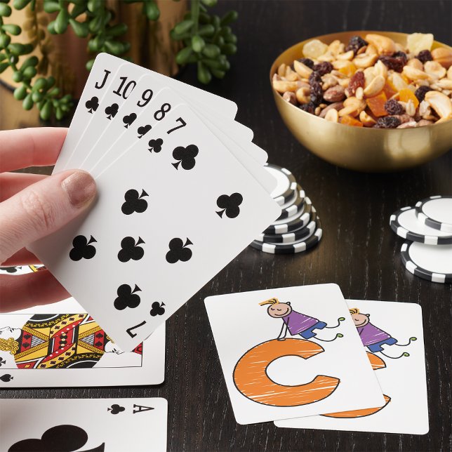Orange Letter C Poker Cards (Creator Uploaded)