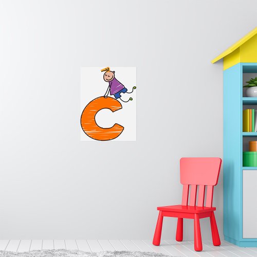 Orange Letter C Poster