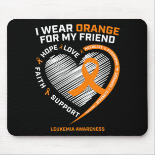 Orange Leukemia Awareness Friend Gifts Men Women Mouse Pad