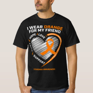 Orange Leukemia Awareness Friend Gifts Men Women T-Shirt