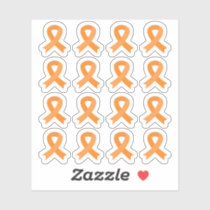 Orange Leukemia Kidney Cancer Awareness Ribbon  Sticker