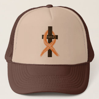 Orange Leukemia Survivor's Cross of Faith Trucker Hat